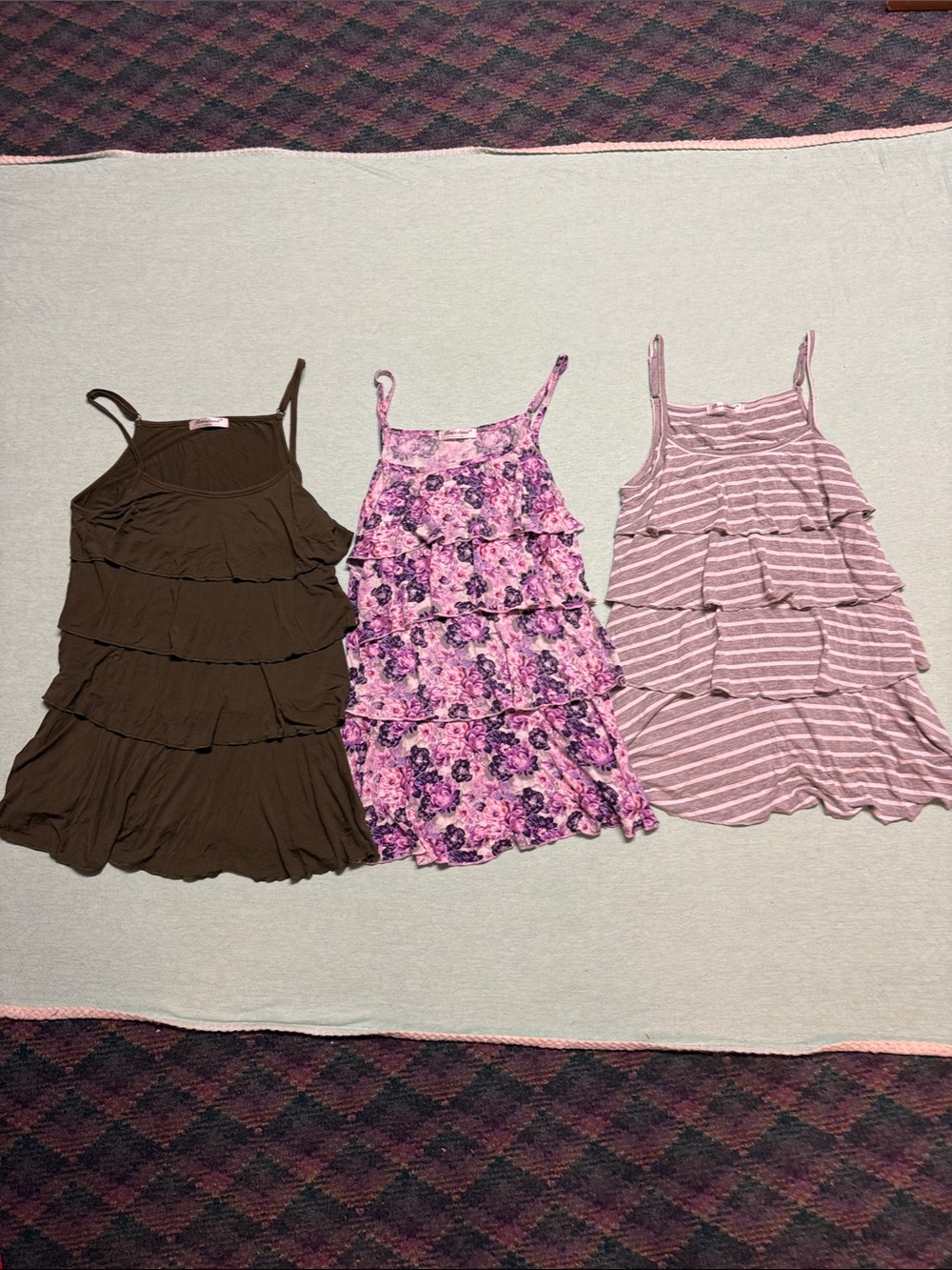 Bearsland S-165/84A set of 3 maternity/nursing tops with adjustable straps EUC